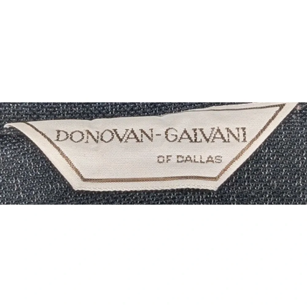Donovan-Galvani of Dallas Vintage Dark Wash Denim Blazer Contrast Stitch Blue M